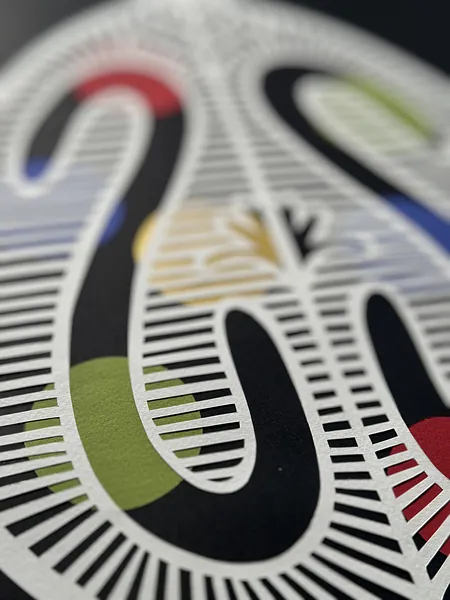 Obraz "Вужі" autorstwa Дарія Альошкіна, rozmiar: 50х40см, medium Папір, część serii Витинанка-писанка(за мотивами подільських писанок), cena: €100 Zdjęcie 2 z 4.