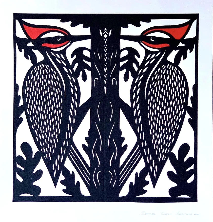 Image of Дятли  by Дарія Альошкіна, size: 50*35 , 50*40 , 35*35,40*40, priced at €100