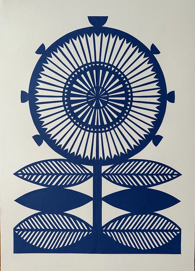 Image of Cornflower by Daria Alyoshkina, size: 50*35, 50*40, Paper medium, part of the Природа series